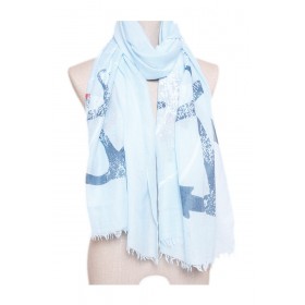 Cotton Scarf Anchor Print